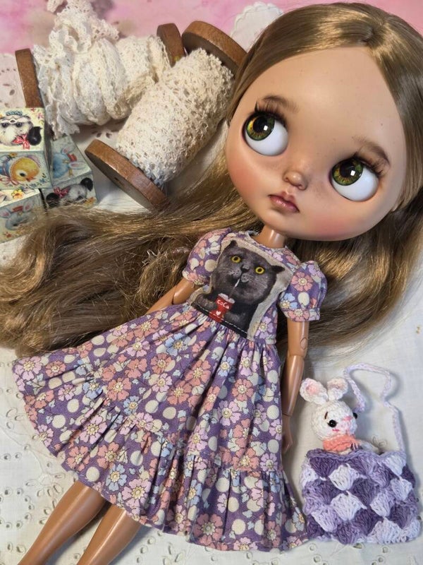 Love cat dress for Blythe doll. / 002
