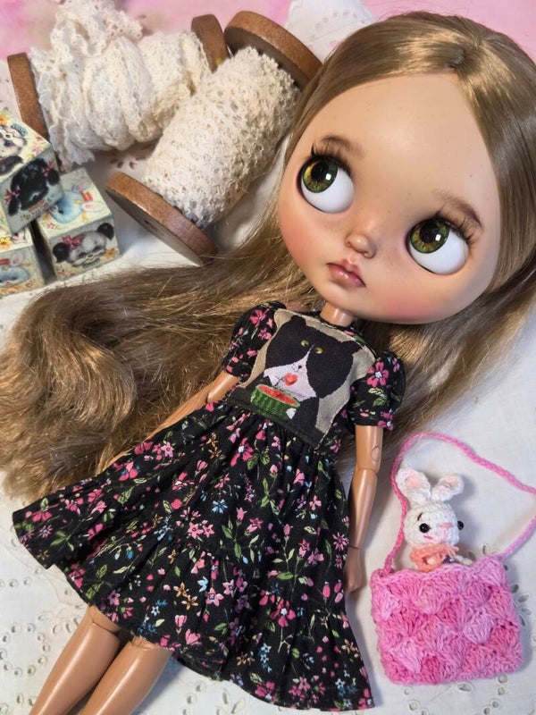 Love cat dress for Blythe doll. / 005