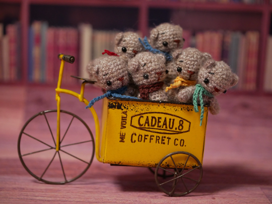 Little crochet Bear for dolls 5.50 cm/ 03