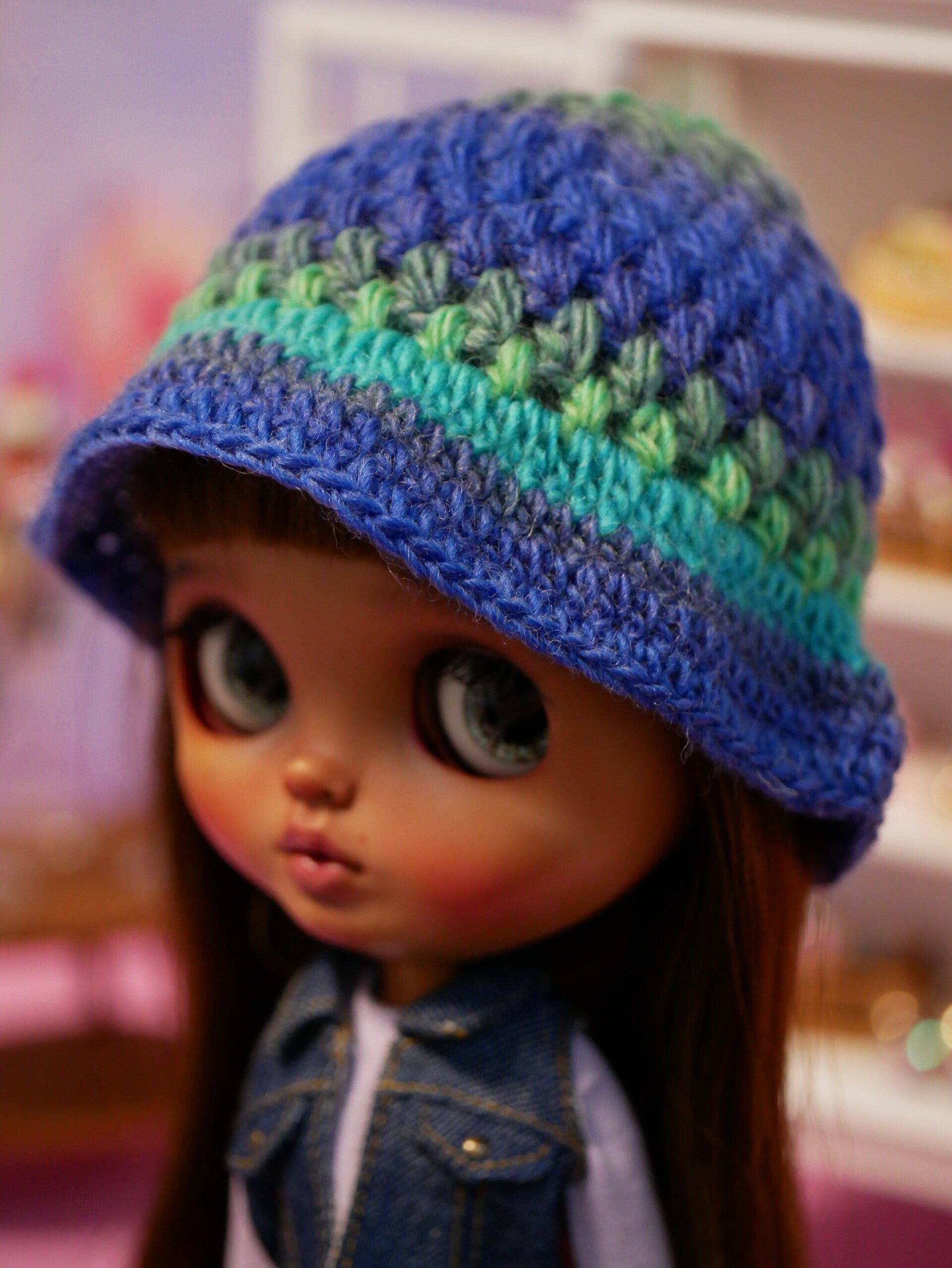 Blythe crochet hat/ Mixed colors 21