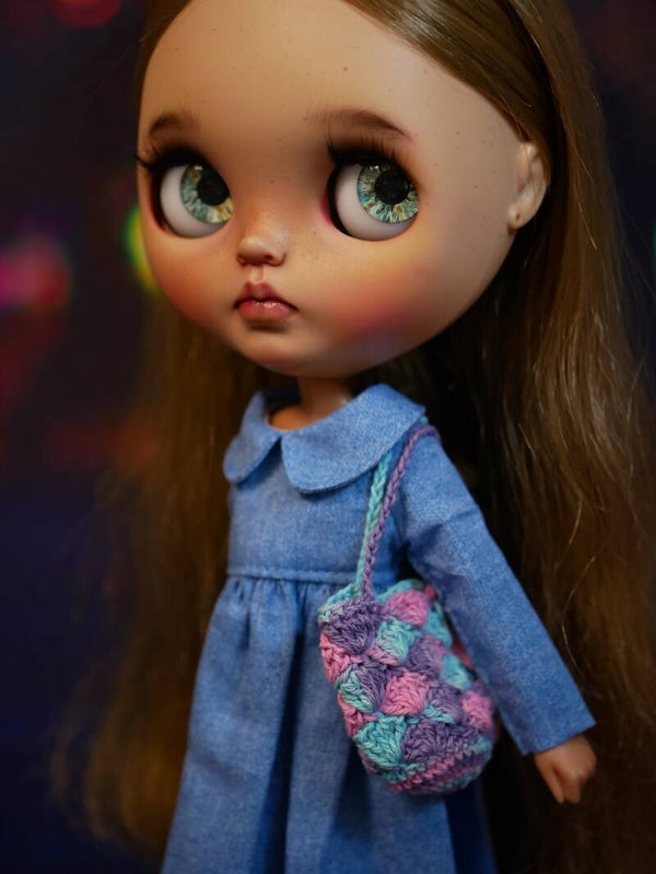 Mermaid crochet Handbag for Blythe, Holala, Ma_Ola, Bokka, Amooooore, Monst, Ododo dolls.