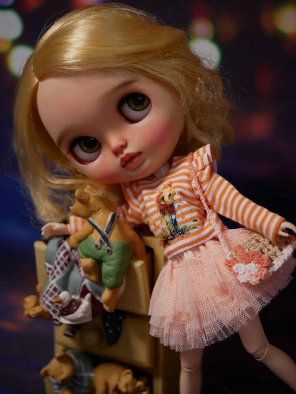 Tulle Skirt 6 cm/ Salmon pink