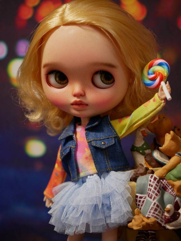 Tulle Skirt 6 cm/ Bleu