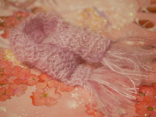 Scarves for dolls Blythe Monst Holala and other dolls./ Lt pink