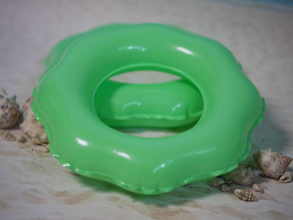 Flower Swim ring voor dolls./ Lt green 15.50 cm