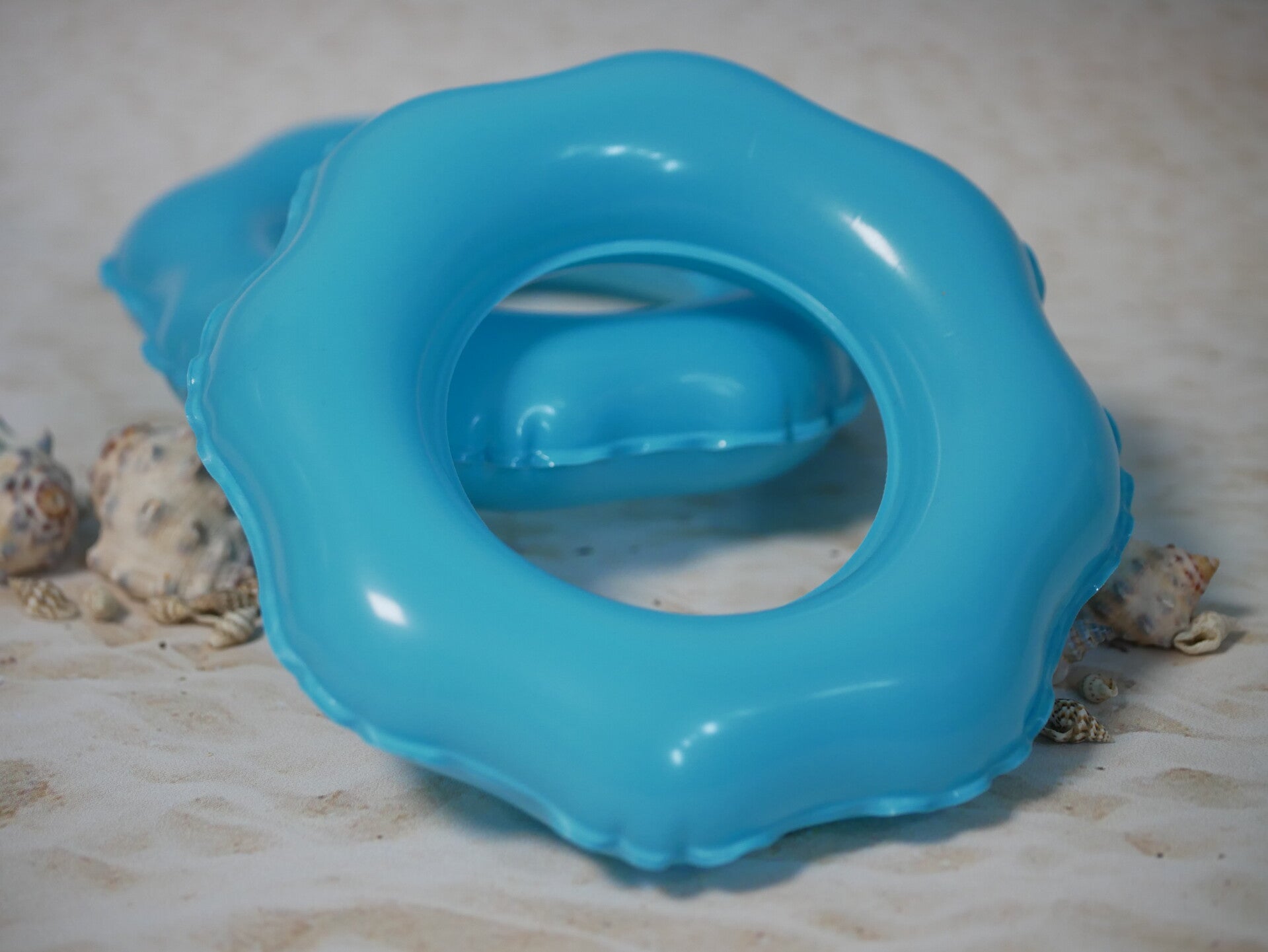Flower Swim ring voor dolls./ Lt blue 15.50 cm
