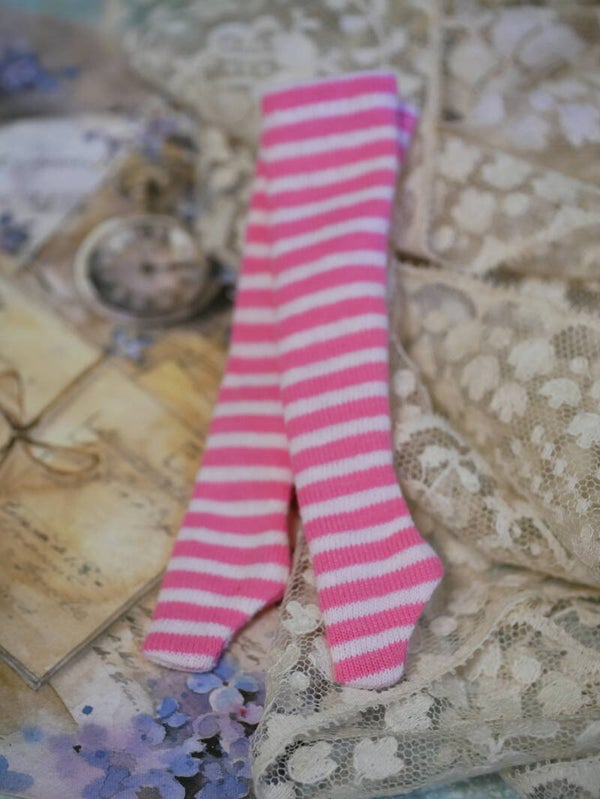 Long stockings for Blythe dolls./  Hot pink 0005