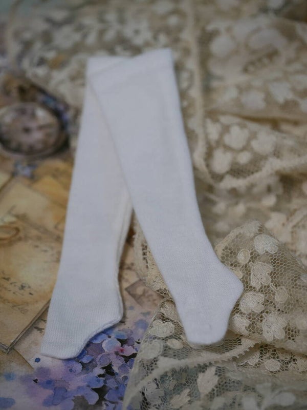 Long stockings for Blythe dolls./ White 0001