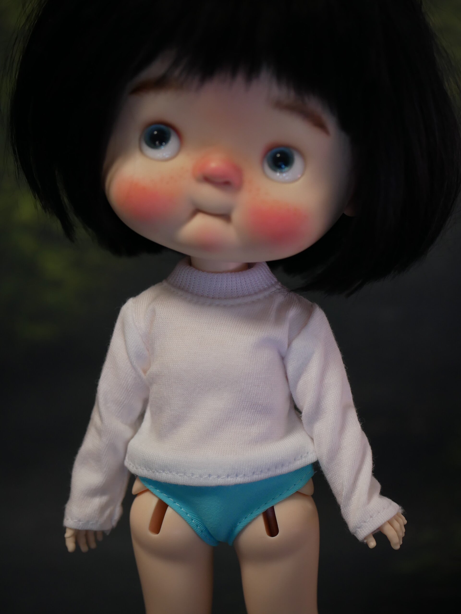 Long sleeve T-Shirt for Qbaby/ big fish body/  White