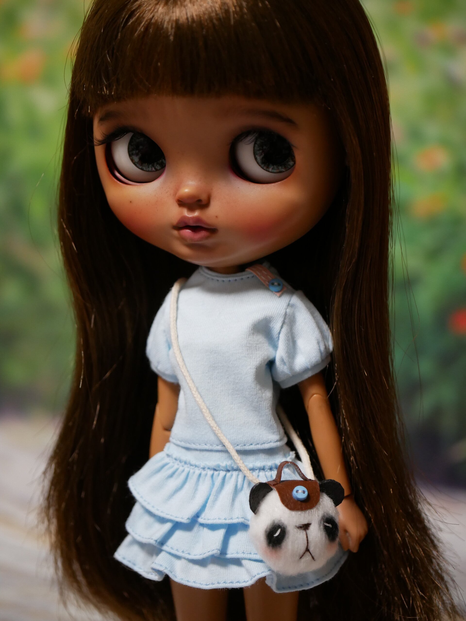 Set of 3 pieces Cute outfits. Blue/ panda