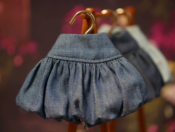 Balloon skirt for Blythe. / Denim M blue 02