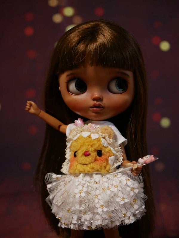 Cute bear T-shirt for Blythe doll.