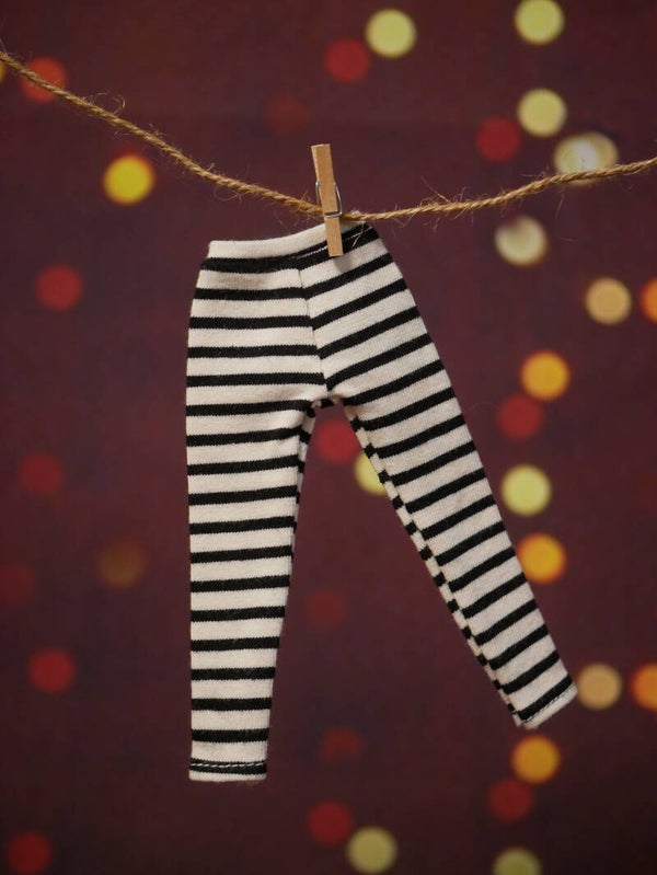 Legging for Blythe dolls./ Black-white 009