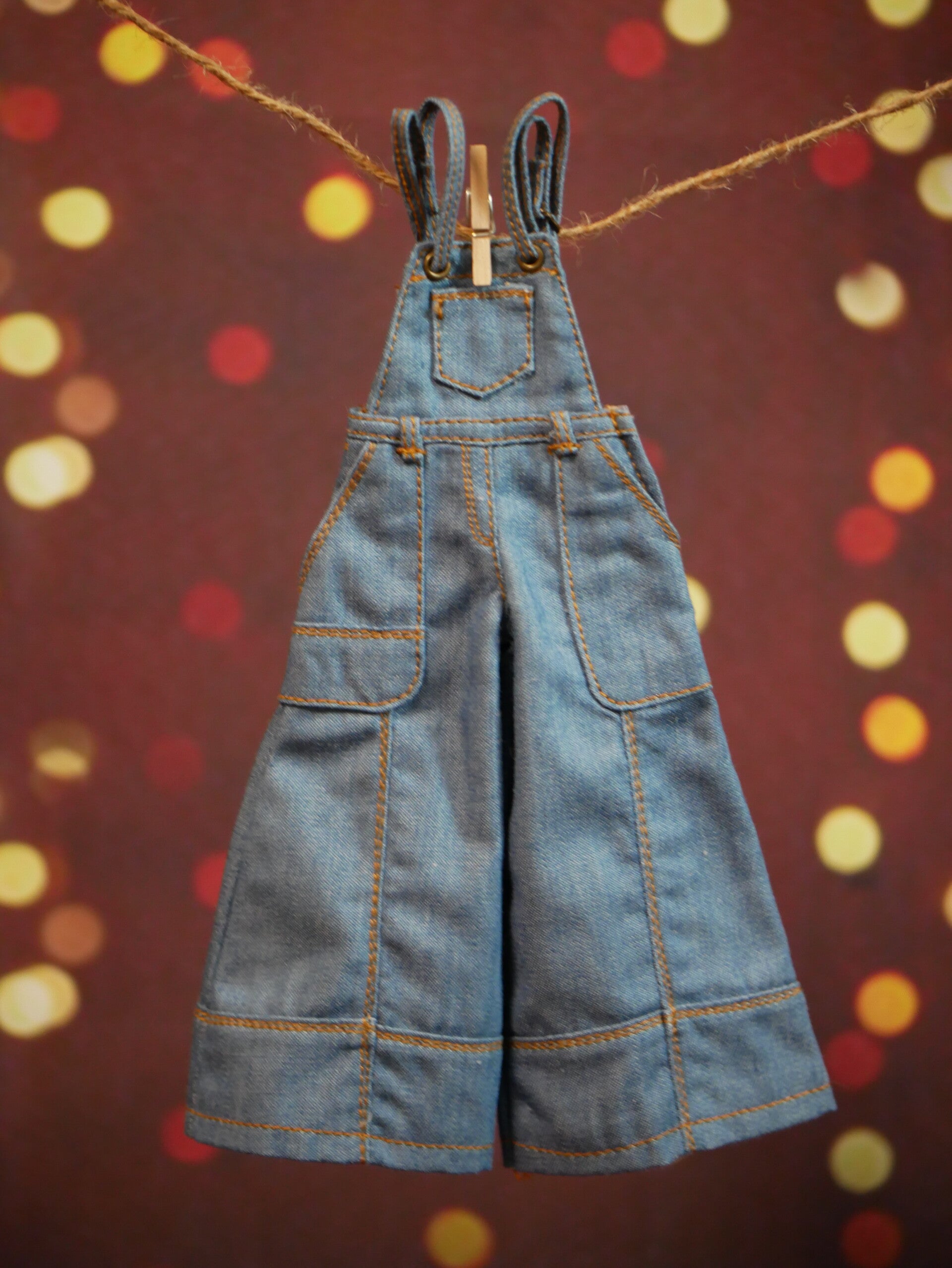 Denim overalls for Blythe dolls. 02. Mblue