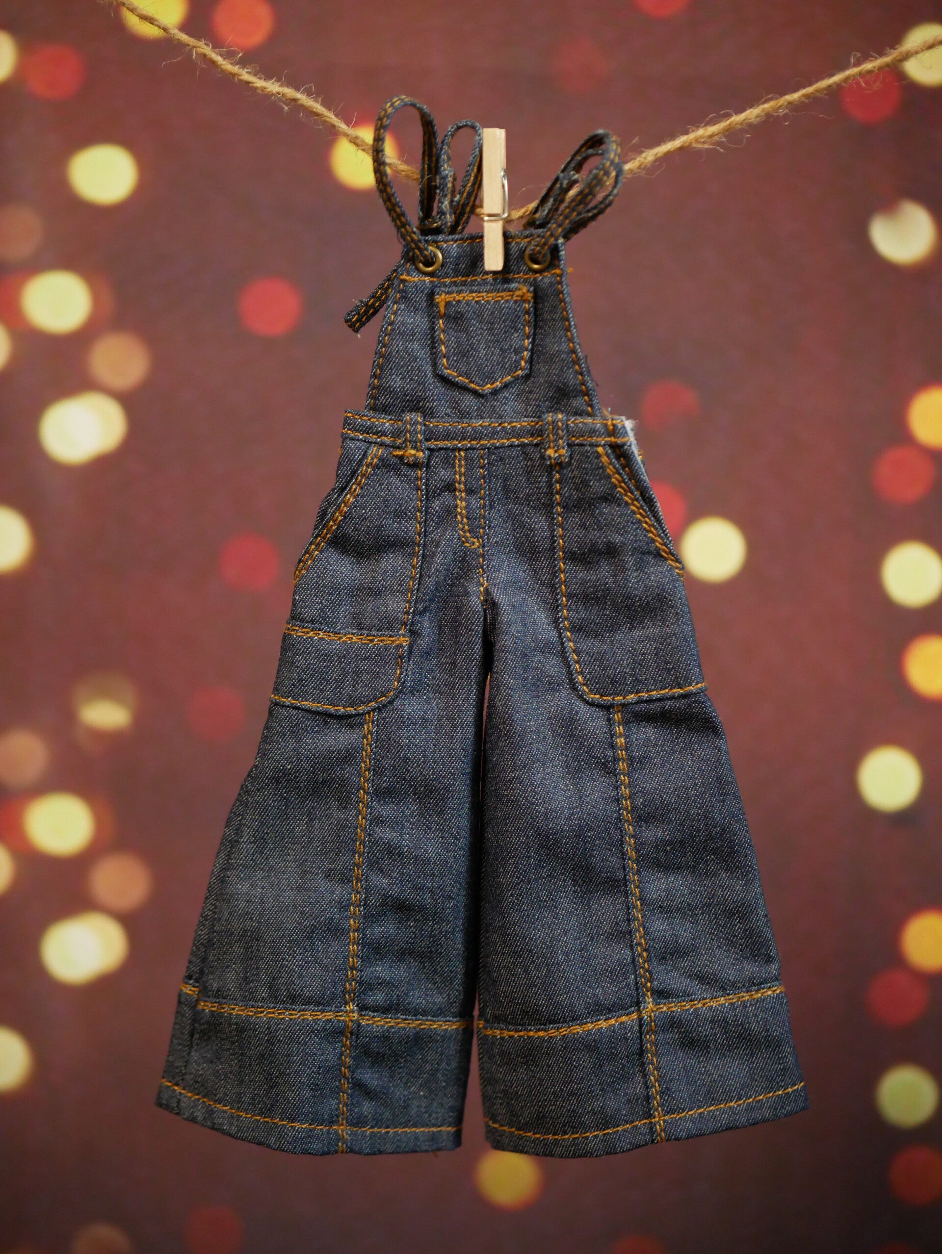 Denim overalls for Blythe dolls. Dk blue