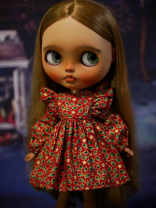 Christmas dress for Blythe/Red