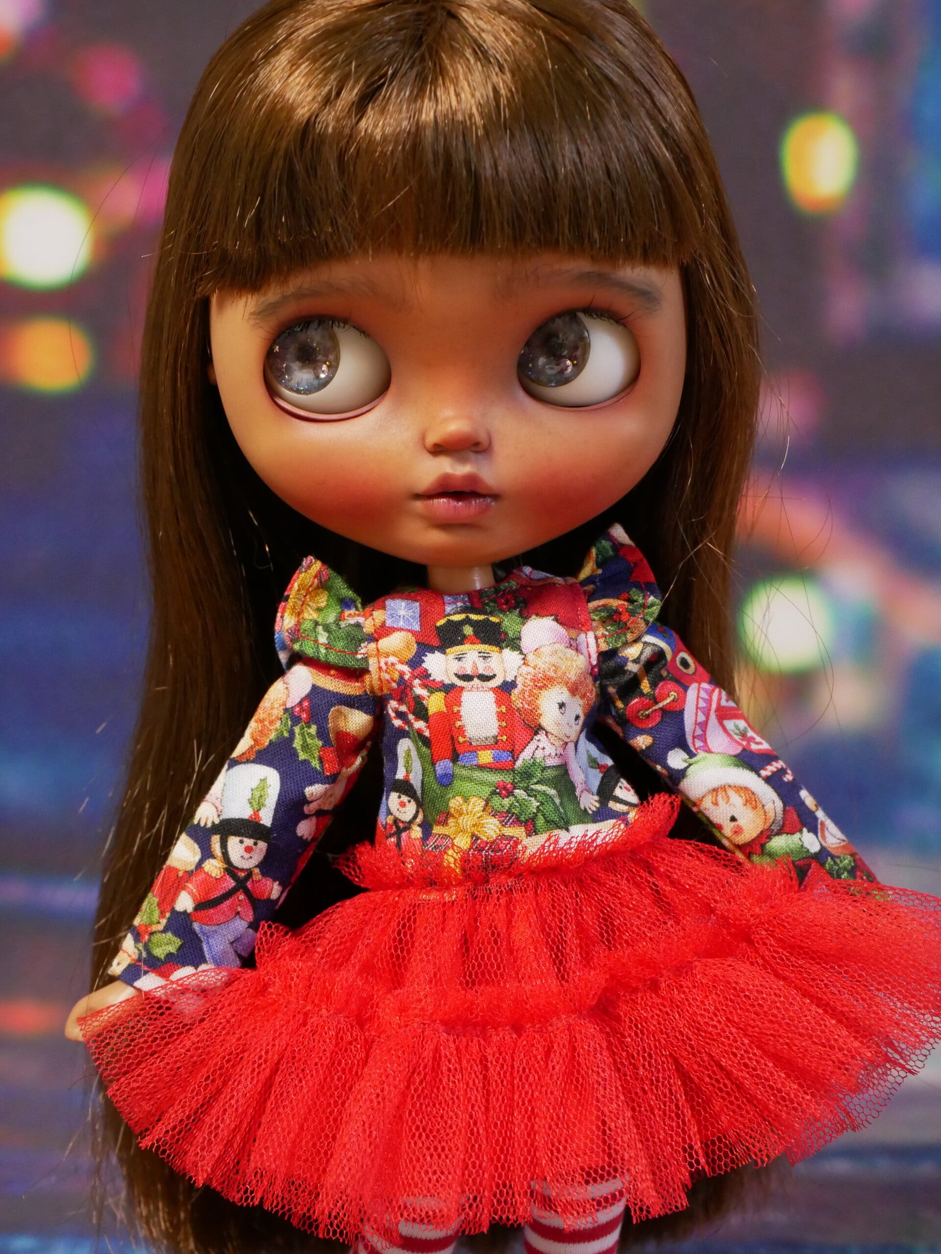 Cute Christmas dress for Blythe. 001