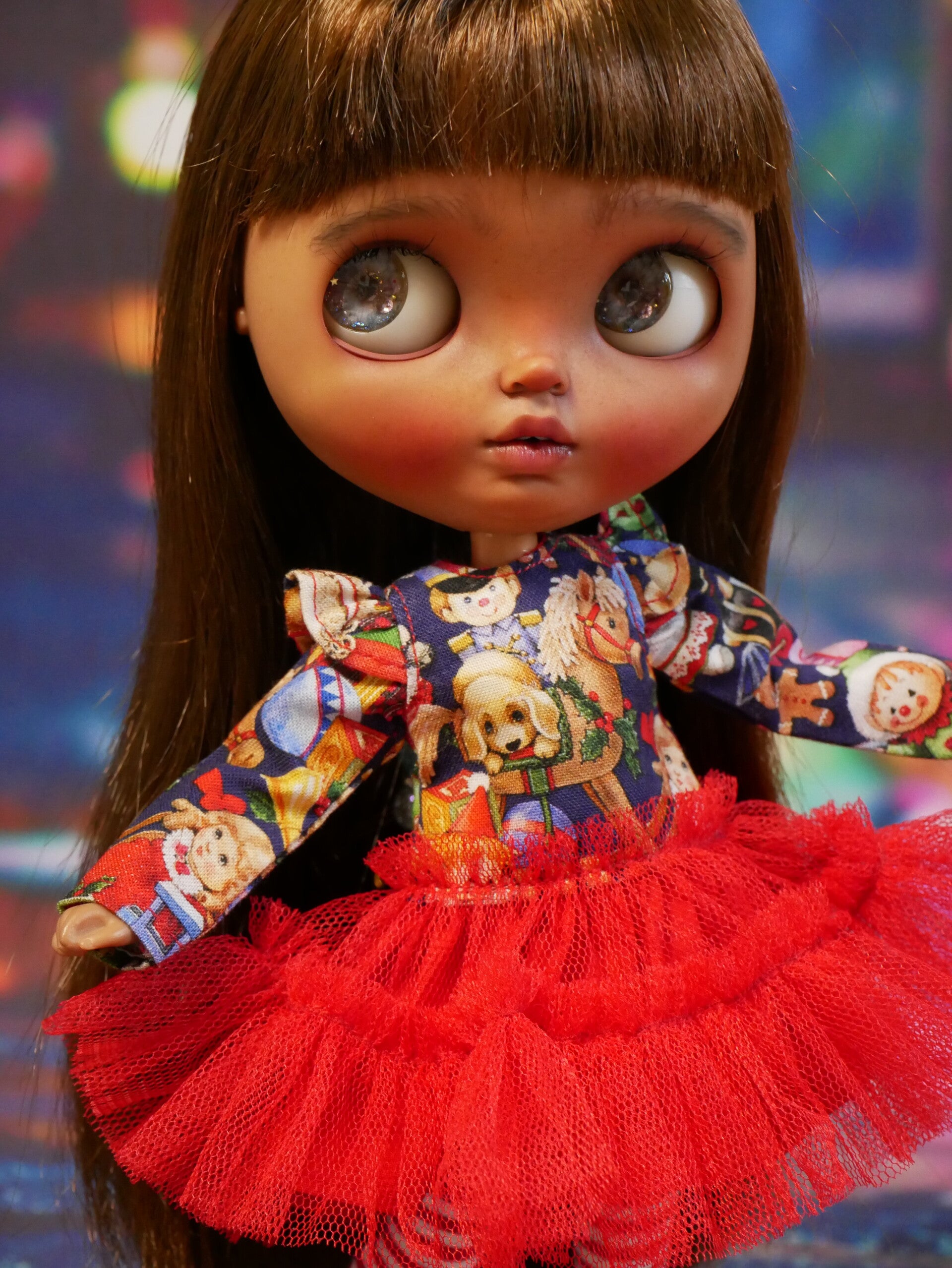 Cute Christmas dress for Blythe. 002