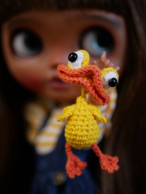 Crocheted Chicken. 6 cm