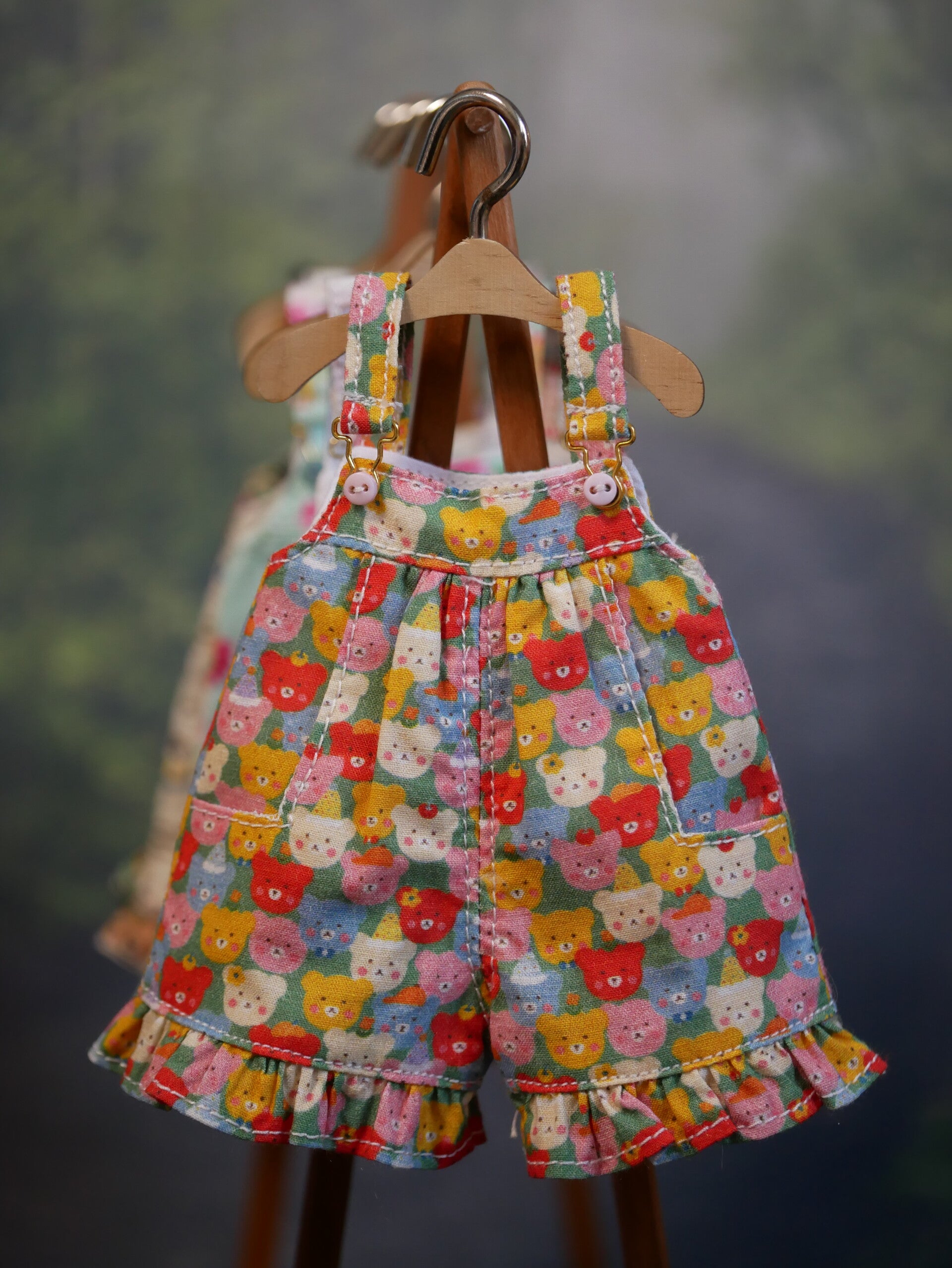 Handmade Character Overalls for Blythe Dolls/ Cheerful Bear