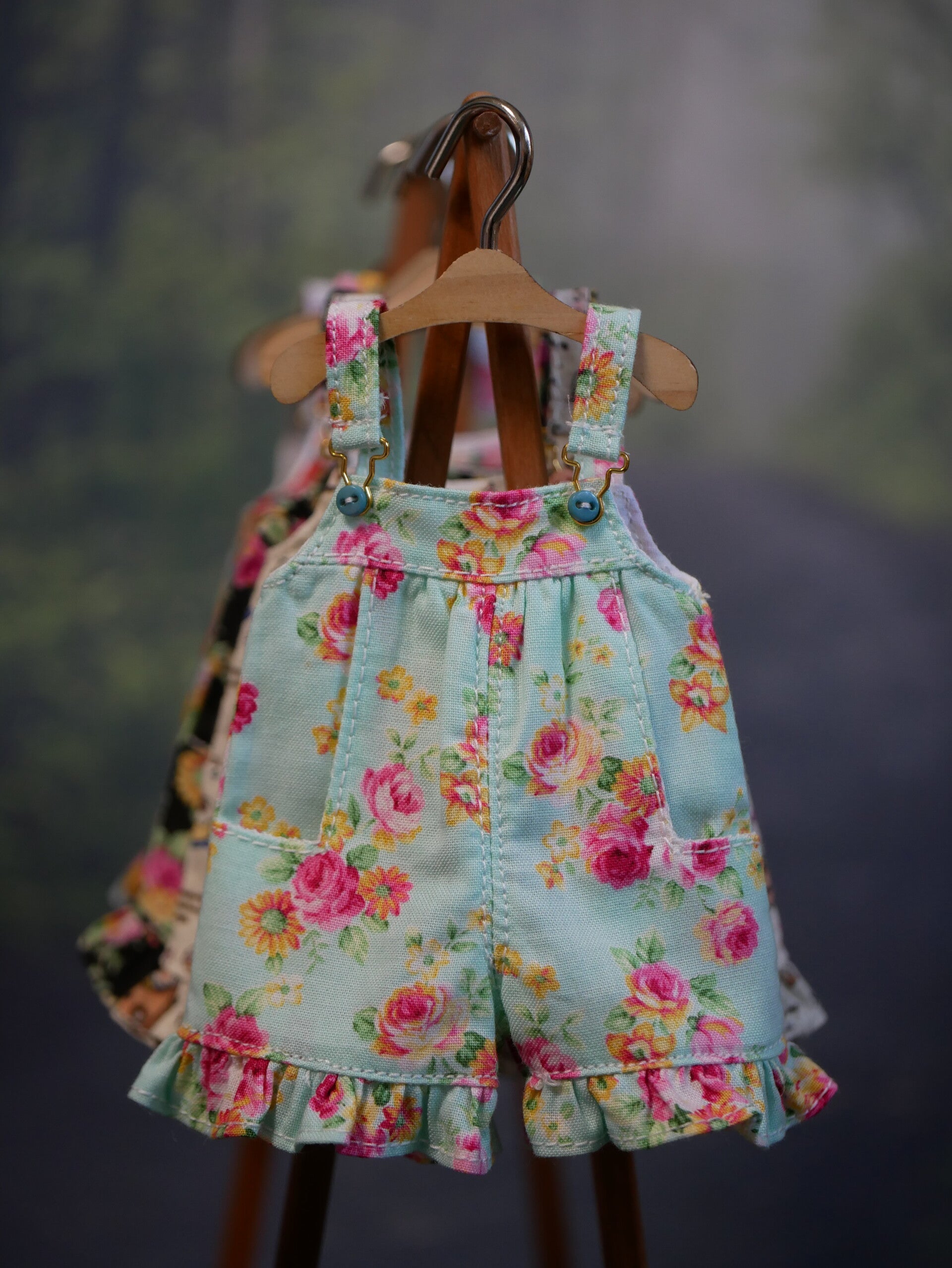 Handmade Floral Overalls for Blythe Dolls/ Garden Mint
