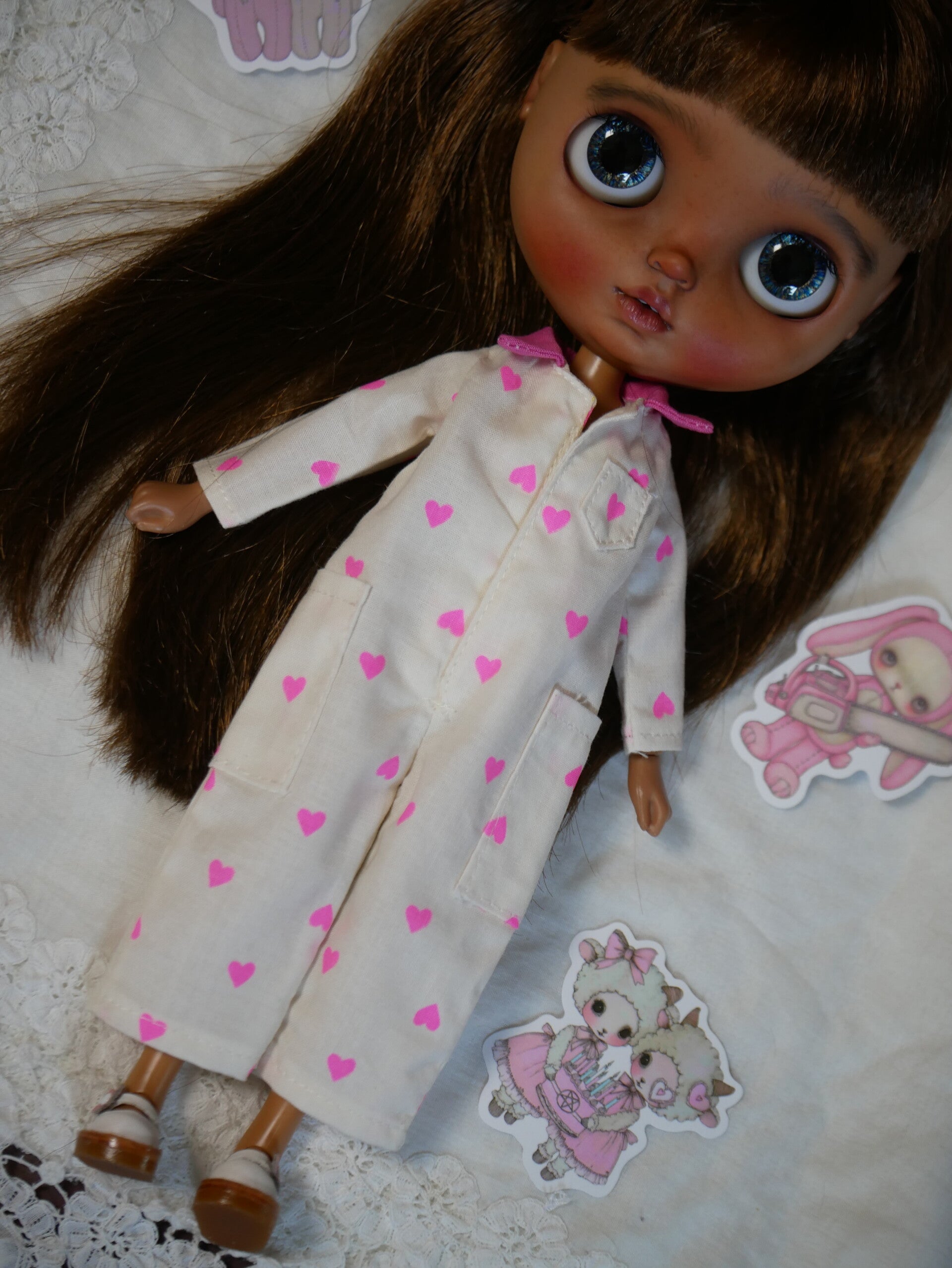 Blythe jumpsuits./ heart pattern