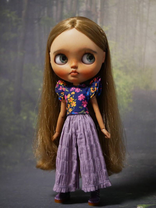 Blythe Doll Culotte Trousers./ Lilac