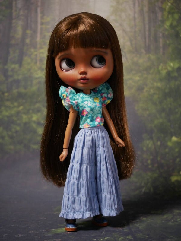 Blythe Doll Culotte Trousers./ Blue