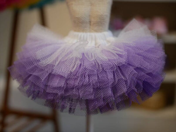 Beautiful ombré Skirt for Blythe doll. Purple 6 cm