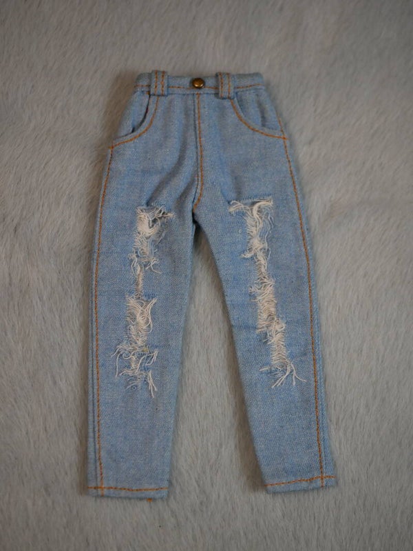 Jeans pants pants for Blythe dolls. / lt blue 001