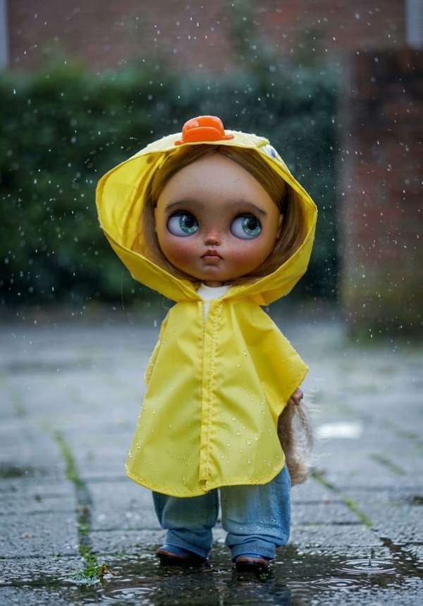 Raincoat/ poncho for Blythe/ Duck