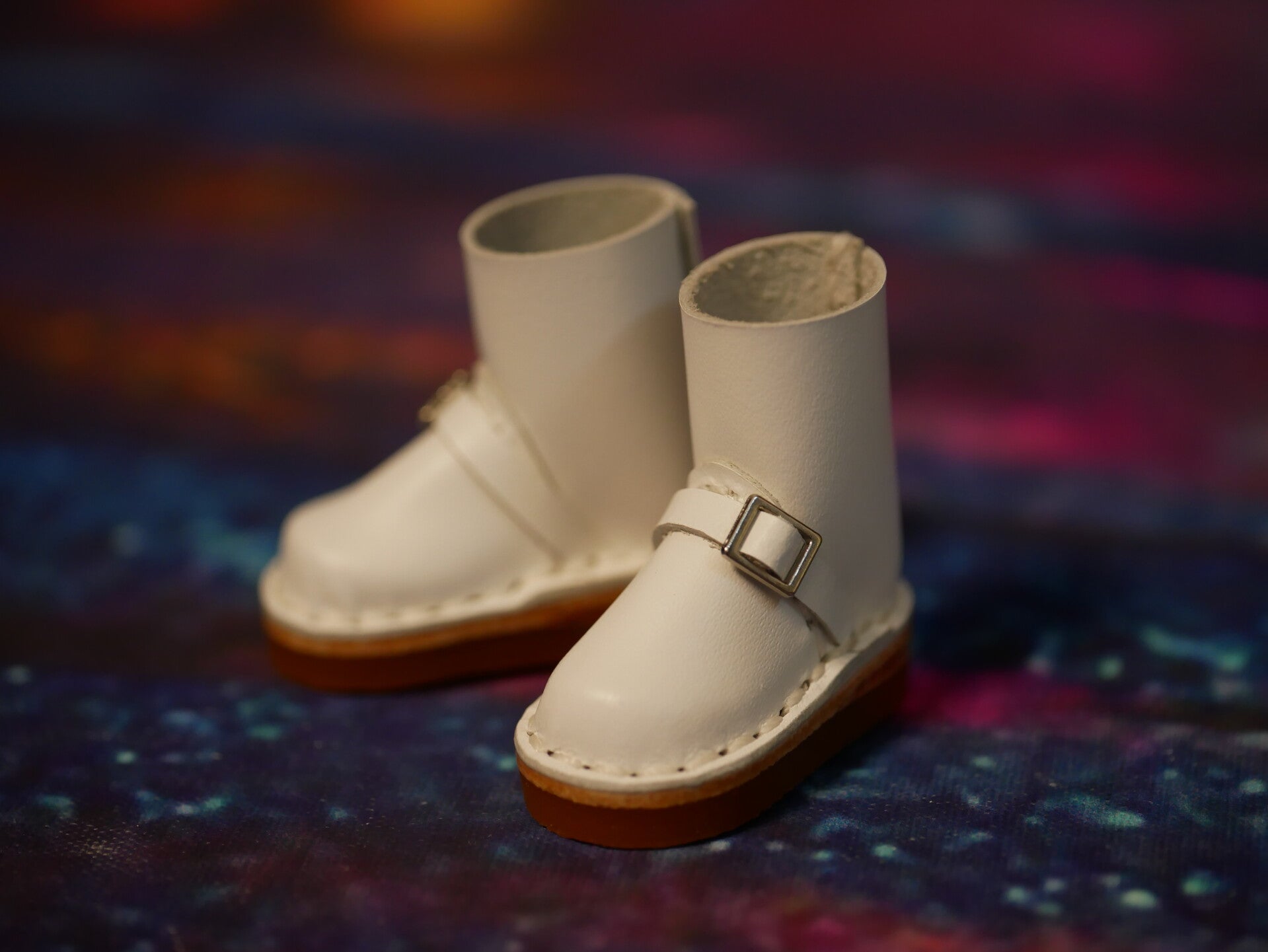 Real leather doll shoes for Blythe, Holala & Monst./ White