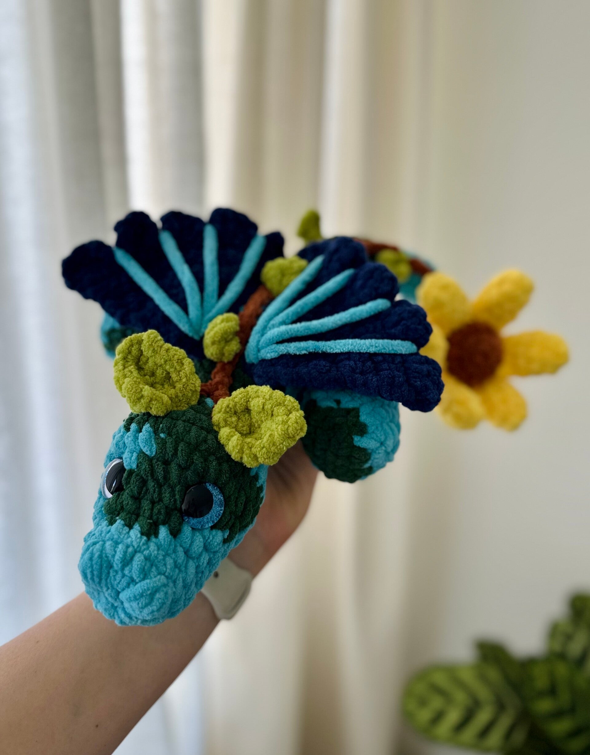 Planet Earth dragon crochet pattern