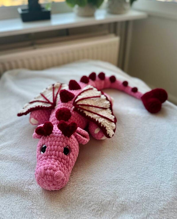Valentine Love Dragon Crochet Pattern