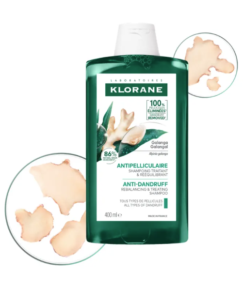 Klorane - GALANGA  ANTIPELLICULAIRE - Shampoing Traitant et Rééquilibrant 400ml