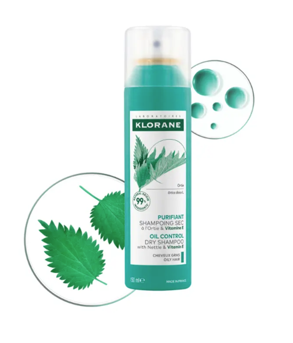Klorane - ORTIE  PURIFIANT - Shampoing sec à l'Ortie et Vitamine E 150ml
