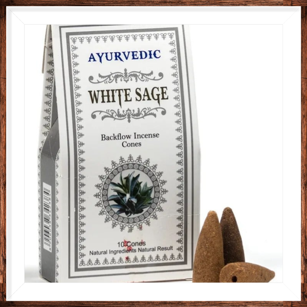 Encens cônes backflow Ayurvedic Sauge blanche