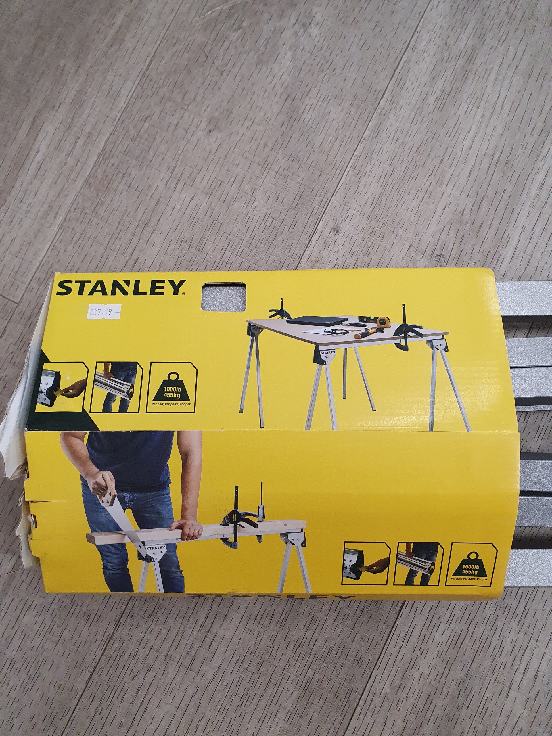 Stanley - Sawhorse Folding Metal Trestle 1000lb Twin Pack