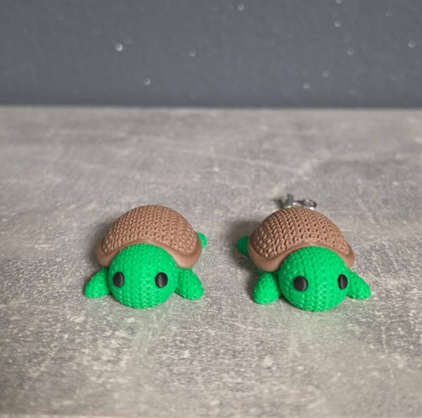 🐢 Petite Tortue Effet Crochet – Avec ou Sans Porte-clés