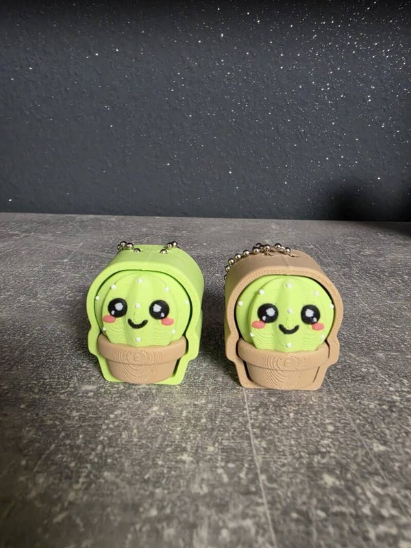 Porte-clés Clicker – Happy Cactus Edition