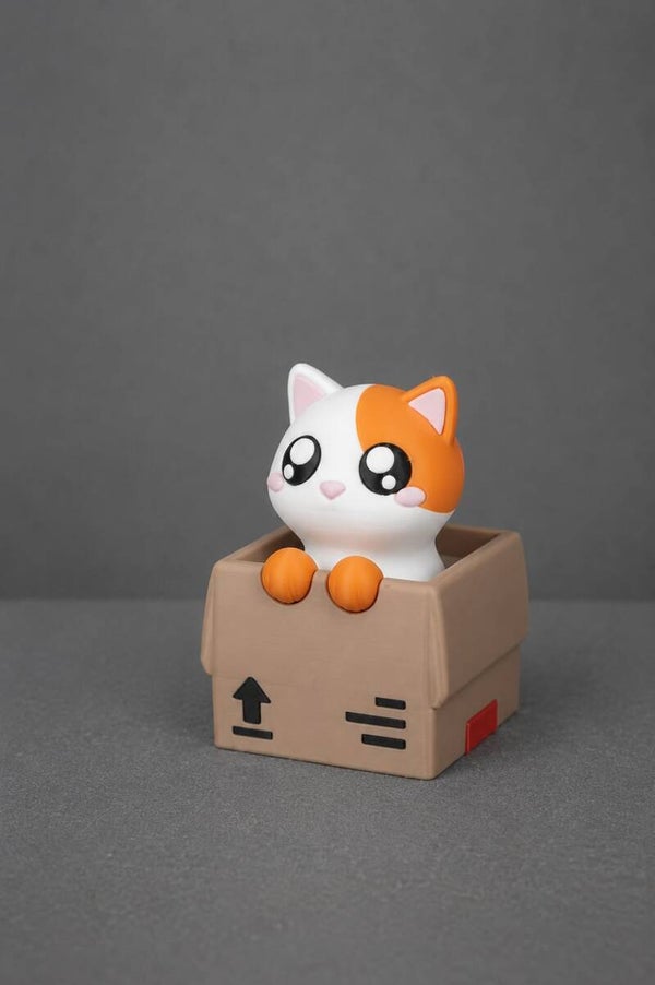 🧡🐱📦🖱️ Porte-clés Clicker – Ginger Kitten Edition