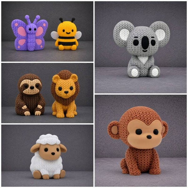 Doux animaux effet crochet