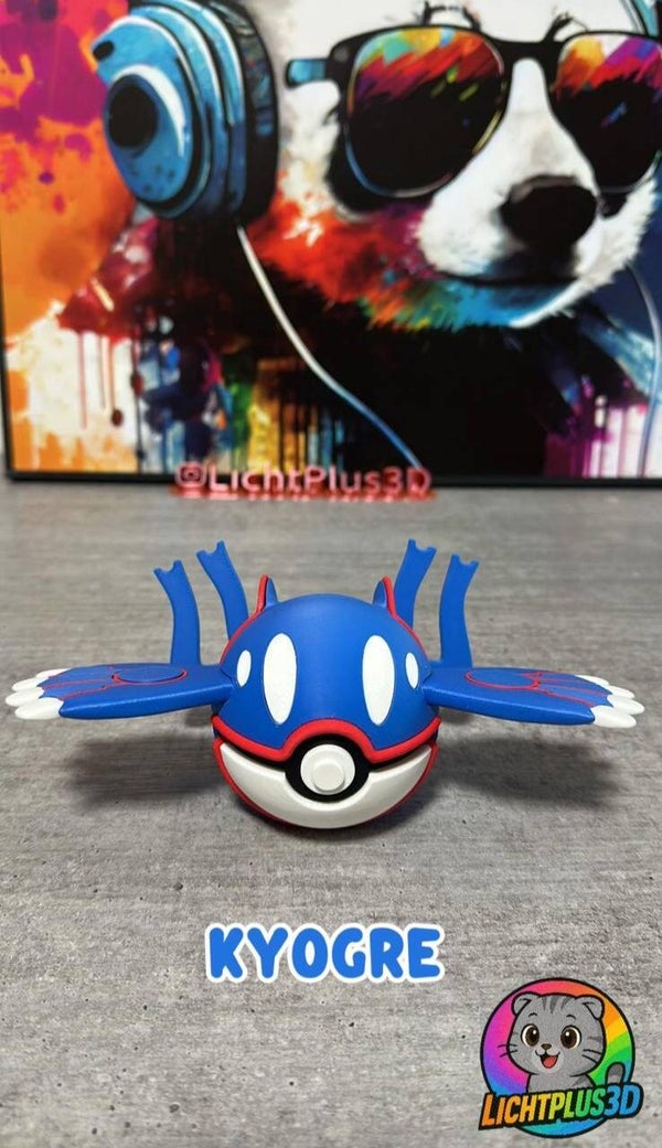 Kyogre Pokéball 3D