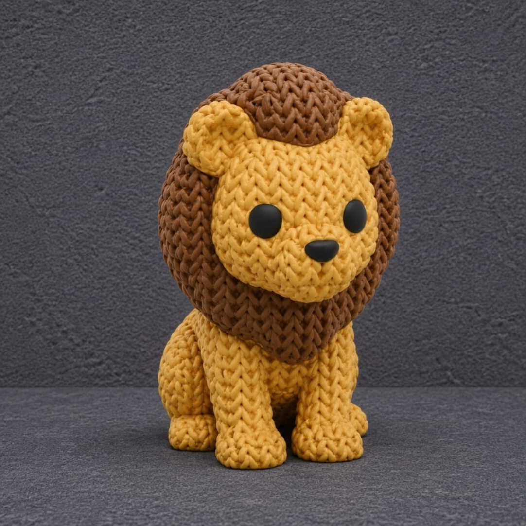 🦁 Figurine style crochet – Lion Edition