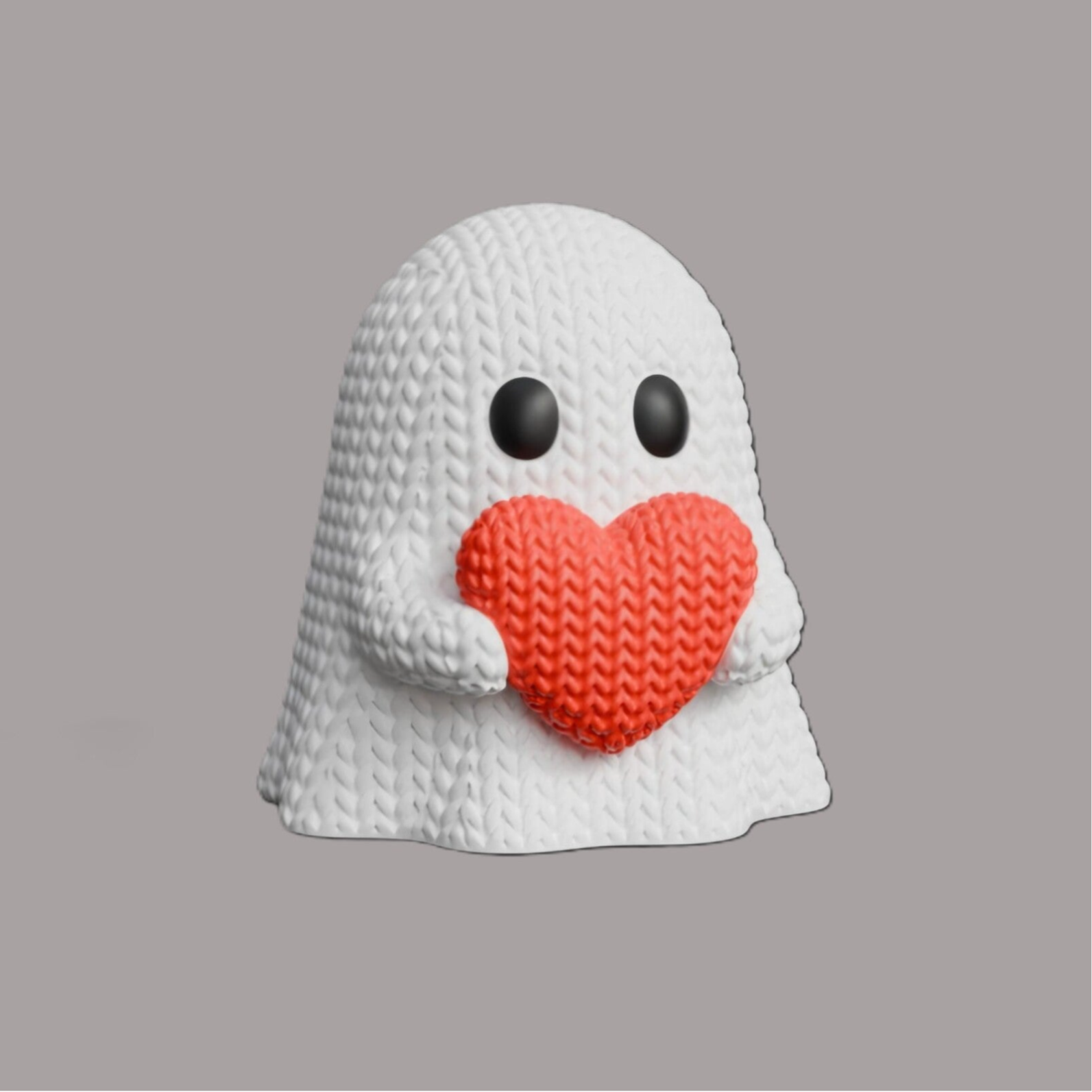👻❤️ Figurine effet crochet – Fantôme au cœur