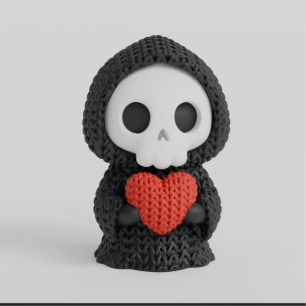 💀❤️ Figurine effet crochet – Faucheuse au cœur - Halloween