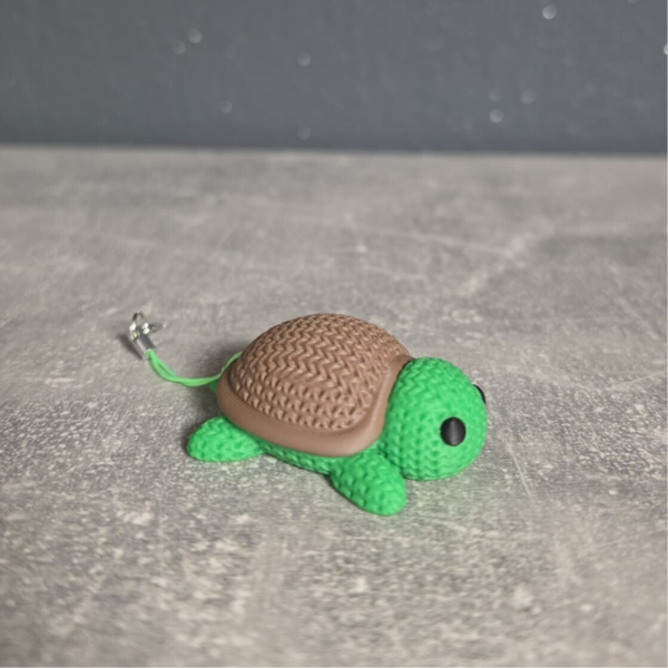 🐢🧶 Petite tortue – Effet crochet | Avec ou sans porte-clés