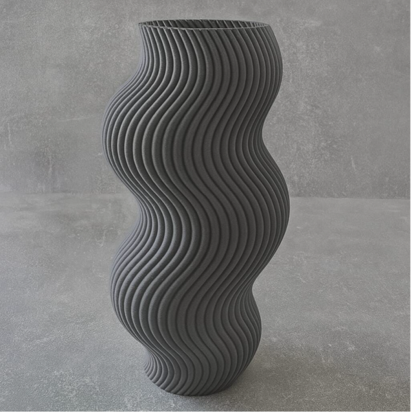 Vase - design ondulé 3D