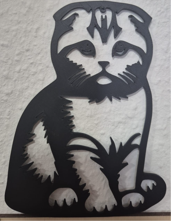 Art mural – Scottish Fold en 3D