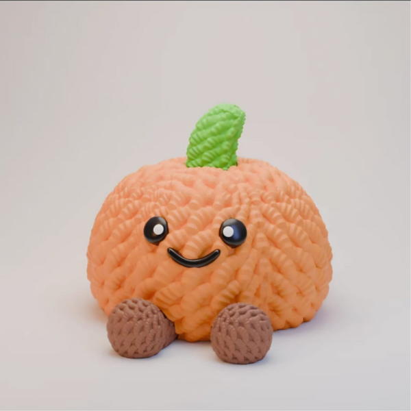 🎃🧶 Figurine effet crochet – Citrouille d’Halloween